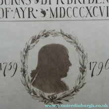 Load image into Gallery viewer, Etching by Robert Bryden (1865 - 1939). Copy of the Silhouette First Published in the Kilmarnock Edition
