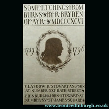 Load image into Gallery viewer, SCOTTISH ART. Rare Etching by Robert Bryden (1865 - 1939). Copy of the Silhouette First Published in the Kilmarnock Edition (1896))
