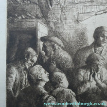 Load image into Gallery viewer,  Etching by Robert Bryden (1865 - 1939). Illustration to Burns "Halloween" (1895)
