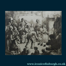 Load image into Gallery viewer, SCOTTISH ART. Rare Etching by Robert Bryden (1865 - 1939). Illustration to Burns "Halloween" (1895)
