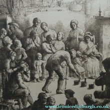 Load image into Gallery viewer,  Etching by Robert Bryden (1865 - 1939). Illustration to Burns "Halloween" (1895)
