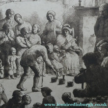 Load image into Gallery viewer,  Etching by Robert Bryden (1865 - 1939). Illustration to Burns "Halloween" (1895)
