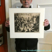Load image into Gallery viewer,  Etching by Robert Bryden (1865 - 1939). Illustration to Burns "Halloween" (1895)

