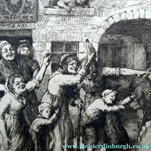 Load image into Gallery viewer, Etching by Robert Bryden (1865 - 1939). Illustration to Burns "The Deil's Awa Wi' The Exciseman" (1895)
