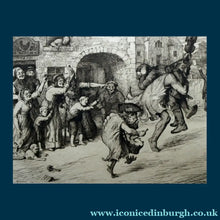 Load image into Gallery viewer, SCOTTISH ART. Rare Etching by Robert Bryden (1865 - 1939). Illustration to Burns "The Deil's Awa Wi' The Exciseman" (1895)
