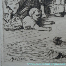 Load image into Gallery viewer, Etching by Robert Bryden (1865 - 1939). Illustration to Burns "The Deil's Awa Wi' The Exciseman" (1895)
