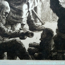Load image into Gallery viewer, Etching by Robert Bryden (1865 - 1939). Illustration to Burns "The Jolly Beggars" (1895)
