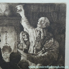 Load image into Gallery viewer, Etching by Robert Bryden (1865 - 1939). Illustration to Burns "The Jolly Beggars" (1895)
