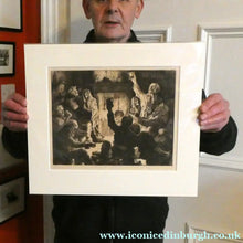 Load image into Gallery viewer, Etching by Robert Bryden (1865 - 1939). Illustration to Burns "The Jolly Beggars" (1895)
