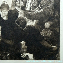 Load image into Gallery viewer, Etching by Robert Bryden (1865 - 1939). Illustration to Burns "The Jolly Beggars" (1895)
