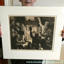 Load image into Gallery viewer, Etching by Robert Bryden (1865 - 1939). Illustration to Burns "The Jolly Beggars" (1895)
