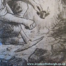Load image into Gallery viewer, Scottish Art Robert Bryden Etching Scottish Mining History Aryshire

