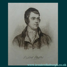 Load image into Gallery viewer, SCOTTISH ART. Rare Etching by Robert Bryden (1865 - 1939). Portrait of the Poet Robert Burns (after Nasymth) (1895)
