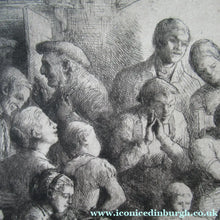 Load image into Gallery viewer, Robert Bryden Etching Illustration to Robert Burns Poem Halloween
