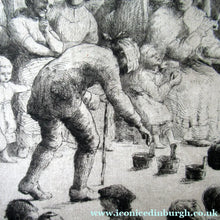 Load image into Gallery viewer, Robert Bryden Etching Illustration to Robert Burns Poem Halloween
