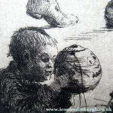 Load image into Gallery viewer, SCOTTISH ART. Rare FRAMED Etching by Robert Bryden (1865 - 1939). Illustration to Burns ’Halloween’ (1895) - British

