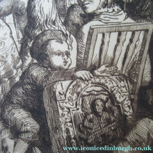 Load image into Gallery viewer, Scottish Etching Robert Bryden. Robert Burns Illustration: The Holy Fair 1890s
