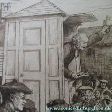 Load image into Gallery viewer, Scottish Etching Robert Bryden. Robert Burns Illustration: The Holy Fair 1890s
