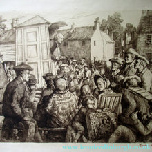 Load image into Gallery viewer, Scottish Etching Robert Bryden. Robert Burns Illustration: The Holy Fair 1890s

