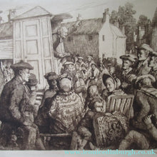Load image into Gallery viewer, Scottish Etching Robert Bryden. Robert Burns Illustration: The Holy Fair 1890s
