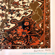 Load image into Gallery viewer, SCOTTISH ART: Rare Screenprint by Bel Cowie Entitled "Red Geranium for an Oriental Carpet".  Signed and dated Feb '80. RARE
