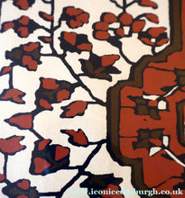 Load image into Gallery viewer, SCOTTISH ART: Rare Screenprint by Bel Cowie Entitled "Red Geranium for an Oriental Carpet".  Signed and dated Feb '80. RARE
