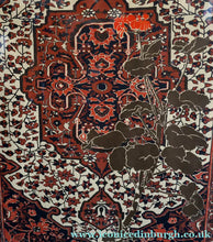 Load image into Gallery viewer, SCOTTISH ART: Rare Screenprint by Bel Cowie Entitled "Red Geranium for an Oriental Carpet".  Signed and dated Feb '80. RARE
