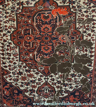 Load image into Gallery viewer, SCOTTISH ART: Rare Screenprint by Bel Cowie Entitled "Red Geranium for an Oriental Carpet".  Signed and dated Feb '80. RARE
