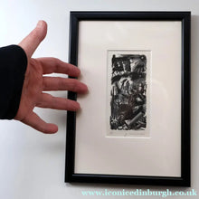 Load image into Gallery viewer, SCOTTISH ART. Rare Original 1947 Wood Engraving by Jozef Sekalski. Design for a Christmas Card Entitled "Boogie Woogie". Pencil Signed
