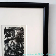 Load image into Gallery viewer, SCOTTISH ART. Rare Original 1947 Wood Engraving by Jozef Sekalski. Design for a Christmas Card Entitled "Boogie Woogie". Pencil Signed
