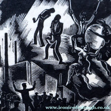 Load image into Gallery viewer, SCOTTISH ART. Rare Original 1947 Wood Engraving by Jozef Sekalski. Design for a Christmas Card Entitled "Boogie Woogie". Pencil Signed
