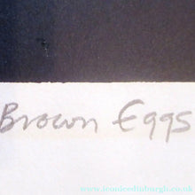 Load image into Gallery viewer, Bell Cowie Screenprint 1975 Brown Eggs Scottish Art
