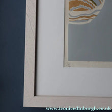 Load image into Gallery viewer, SCOTTISH ART: Rare Screenprint by Bel Cowie Entitled "Eggs" (Blue). Signed and dated February '75. RARE
