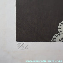 Load image into Gallery viewer, SCOTTISH ART: Rare Screenprint by Bel Cowie Entitled "Minoan Poppies" . Signed and dated 1981. FRAMED
