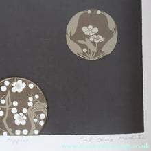 Load image into Gallery viewer, SCOTTISH ART: Rare Screenprint by Bel Cowie Entitled "Minoan Poppies" . Signed and dated 1981. FRAMED
