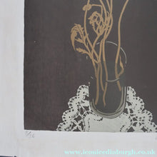 Load image into Gallery viewer, SCOTTISH ART: Rare Screenprint by Bel Cowie Entitled "Minoan Poppies" . Signed and dated 1981. FRAMED
