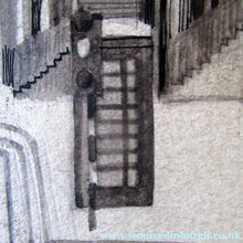 Load image into Gallery viewer, Richard Demarco Original 1960s Pen and Ink Drawing. View of the Lawnmarket
