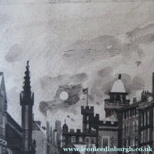 Load image into Gallery viewer, Richard Demarco Original 1960s Pen and Ink Drawing. View of the Lawnmarket
