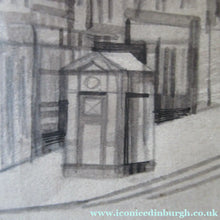Load image into Gallery viewer, Richard Demarco Original 1960s Pen and Ink Drawing. View of the Lawnmarket
