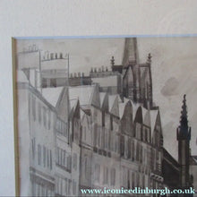 Load image into Gallery viewer, SCOTTISH ART. Original 1960s Pen &amp; Ink Drawing by Richard Demarco. View of the Lawnmarket Looking Towards Edinburgh

