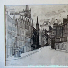 Load image into Gallery viewer, SCOTTISH ART. Original 1960s Pen &amp; Ink Drawing by Richard Demarco. View of the Lawnmarket Looking Towards Edinburgh
