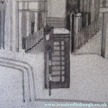 Load image into Gallery viewer, Richard Demarco Original 1960s Pen and Ink Drawing. View of the Lawnmarket
