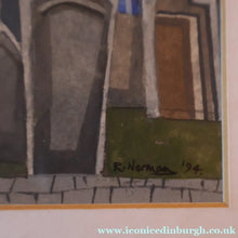 Load image into Gallery viewer, 1994 Richard Norman Painting (RSW). Moonlit Churchyard; Gouache on paper SIGNED
