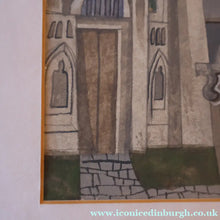 Load image into Gallery viewer, 1994 Richard Norman Painting (RSW). Moonlit Churchyard; Gouache on paper SIGNED
