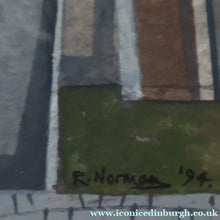 Load image into Gallery viewer, 1994 Richard Norman Painting (RSW). Moonlit Churchyard; Gouache on paper SIGNED
