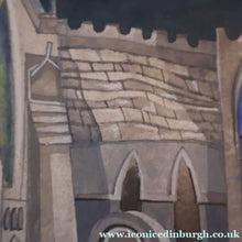 Load image into Gallery viewer, 1994 Richard Norman Painting (RSW). Moonlit Churchyard; Gouache on paper SIGNED
