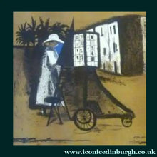 Load image into Gallery viewer, SCOTTISH ART: Robert Henderson Blyth (1919- 1970). Spanish Camerawoman. Colour lithograph on paper
