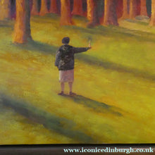 Load image into Gallery viewer, Robert Maclaurin Oil on Canvas Man in a Forest. Scottish Art
