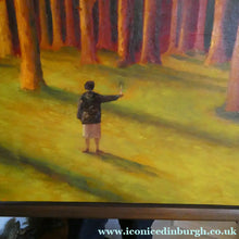 Load image into Gallery viewer, Robert Maclaurin Oil on Canvas Man in a Forest. Scottish Art
