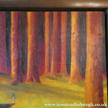 Load image into Gallery viewer, Robert Maclaurin Oil on Canvas Man in a Forest. Scottish Art
